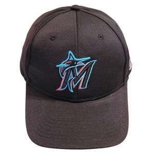 OC Sports MLB Miami Marlins Black Baseball Cap Adjustable